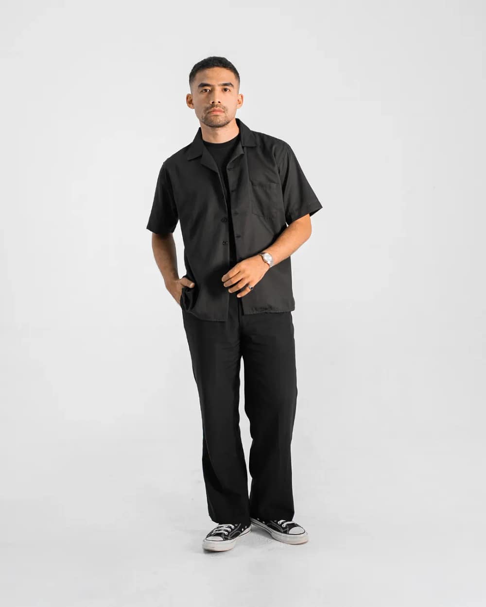AZZAM - Toyobo Black Short Sleeve Shirt