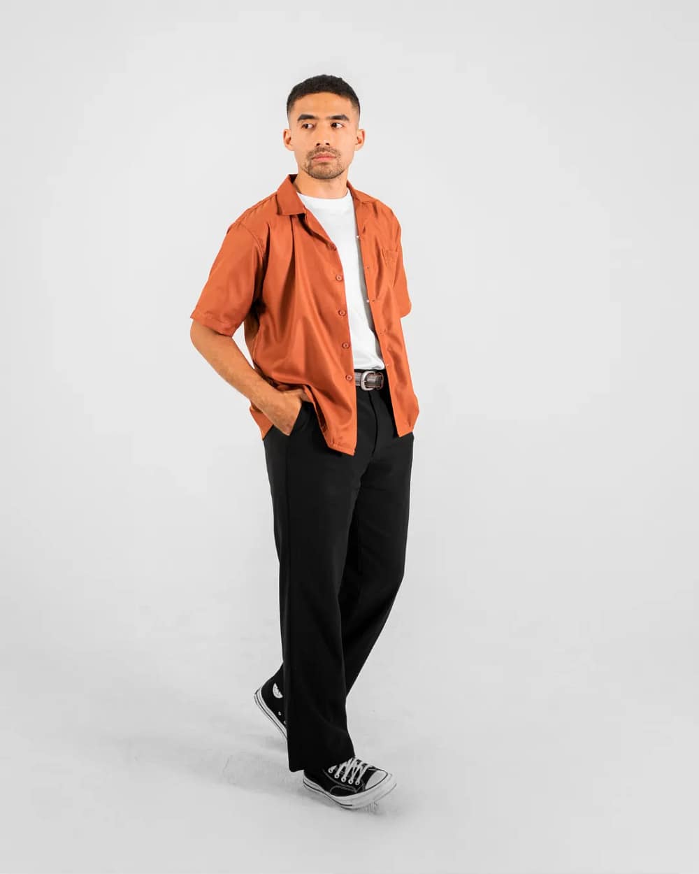 Ravi – Toyobo Terracotta Short Sleeve Shirt